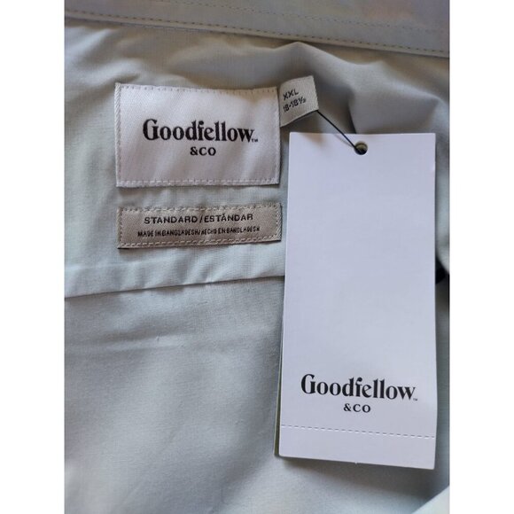 Goodfellow & Co. Men's Light Blue Gray Button-Down Shirt, Size XXL, NWT. - Picture 5 of 10